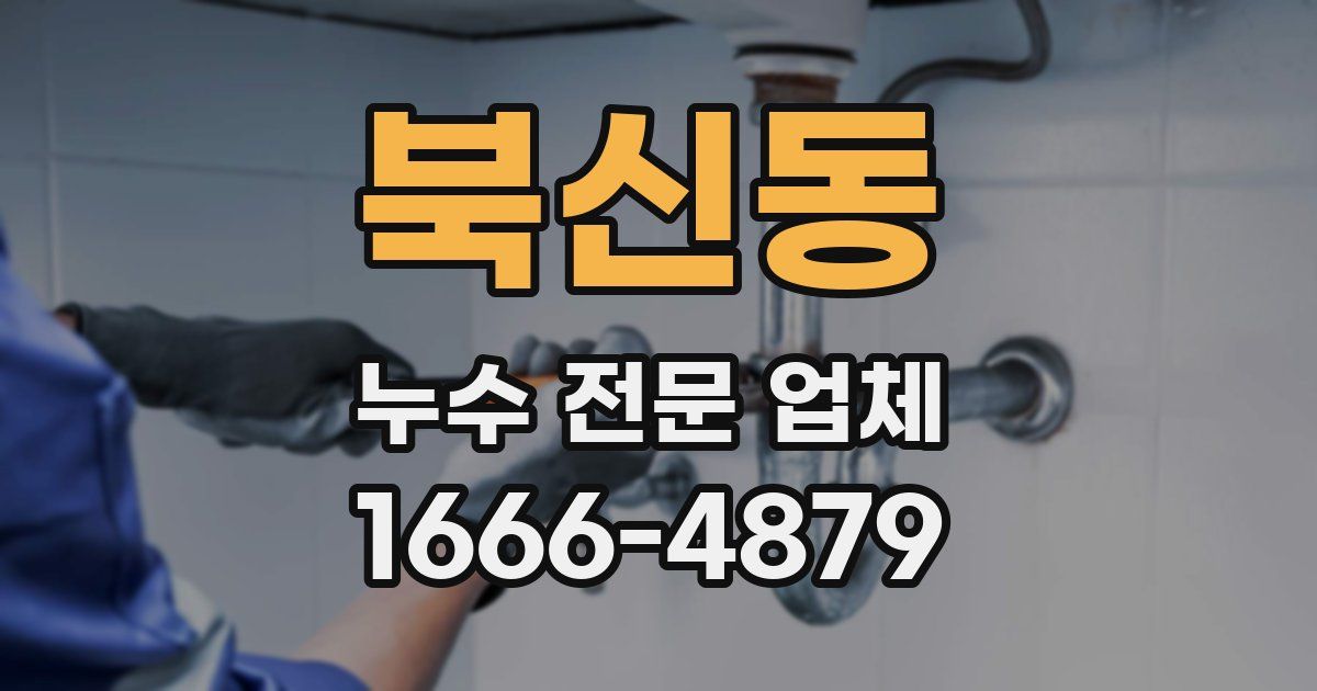 북신동 누수 전문 업체