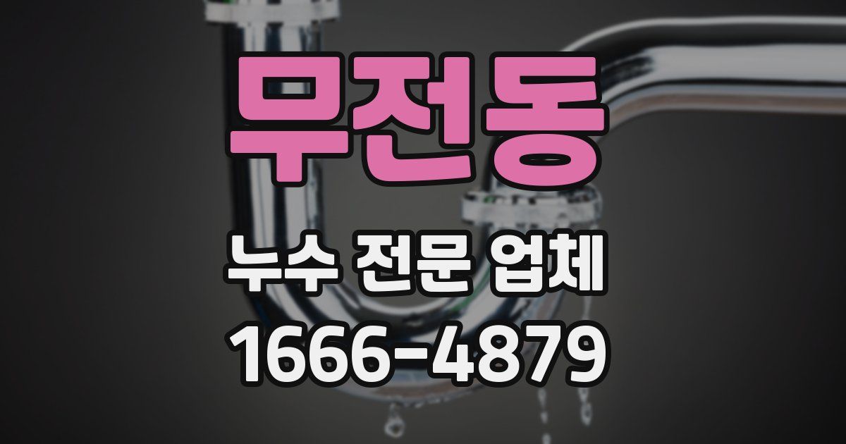 무전동 누수 전문 업체