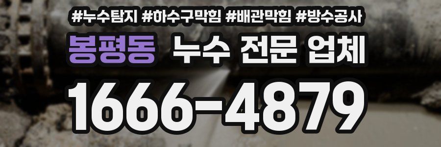 봉평동 누수 전문 업체