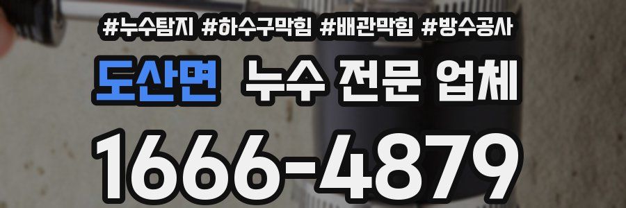 도산면 누수 전문 업체