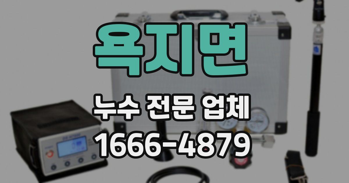 욕지면 누수 전문 업체