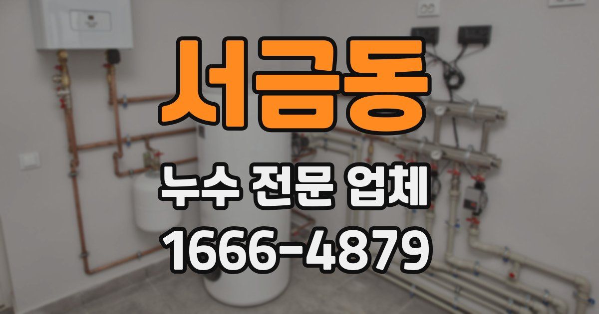 서금동 누수 전문 업체