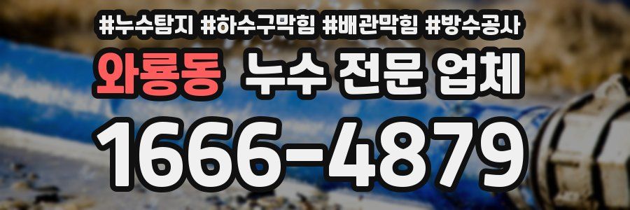 와룡동 누수 전문 업체