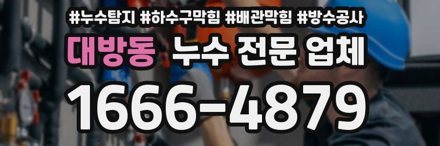 대방동 누수 전문 업체
