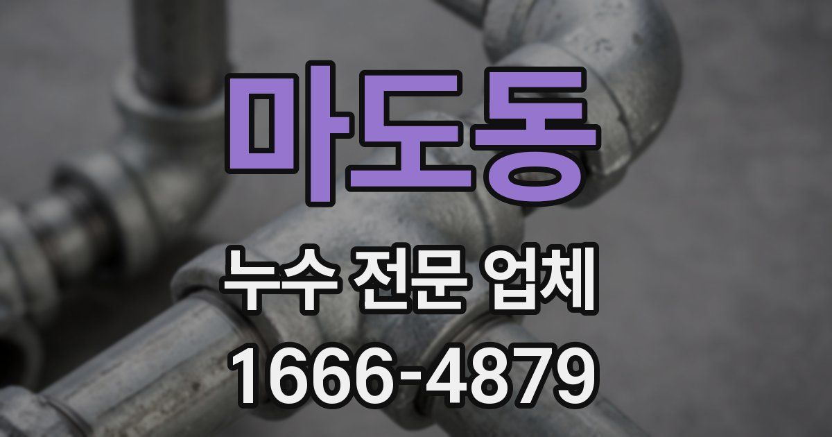 마도동 누수 전문 업체