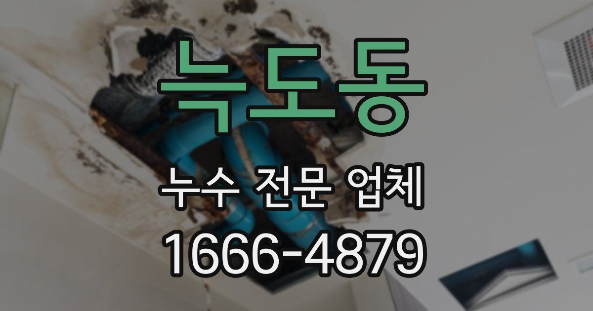 늑도동 누수 전문 업체