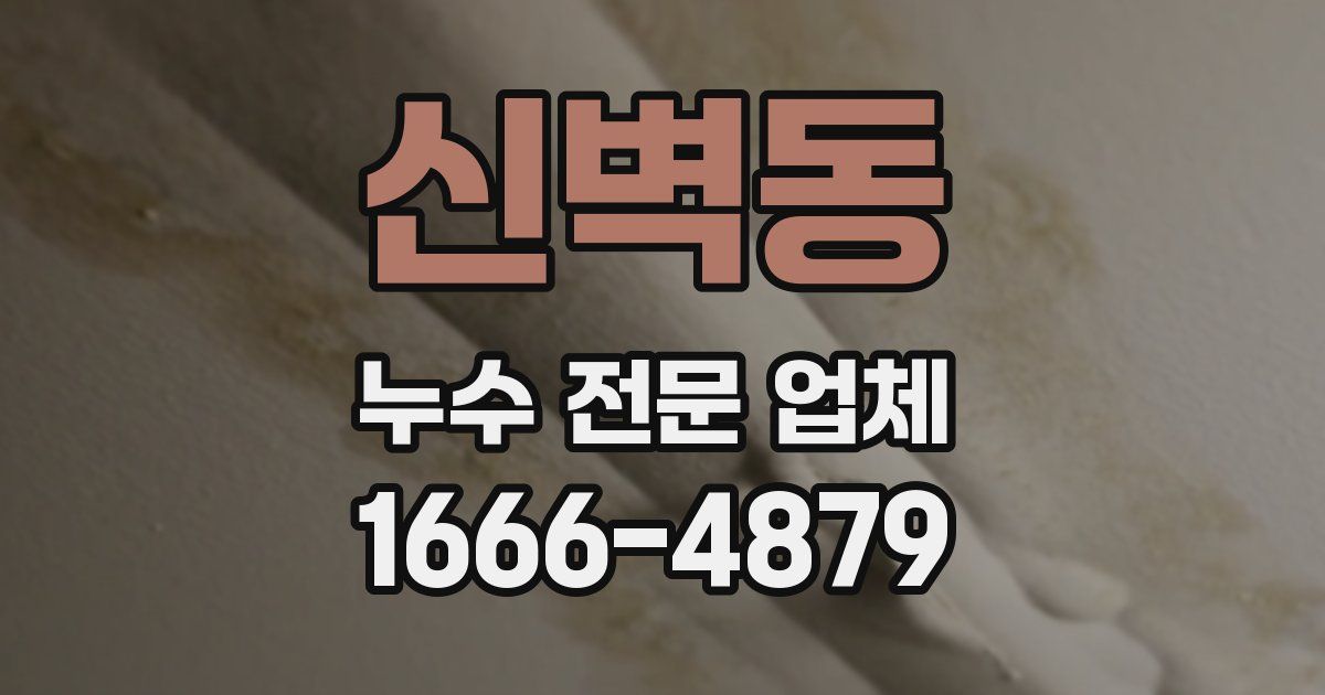 신벽동 누수 전문 업체