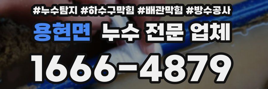 용현면 누수 전문 업체