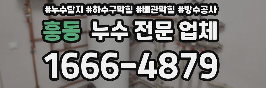 흥동 누수 전문 업체