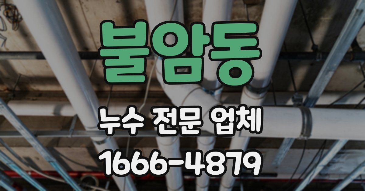 불암동 누수 전문 업체