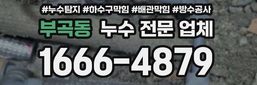 부곡동 누수 전문 업체