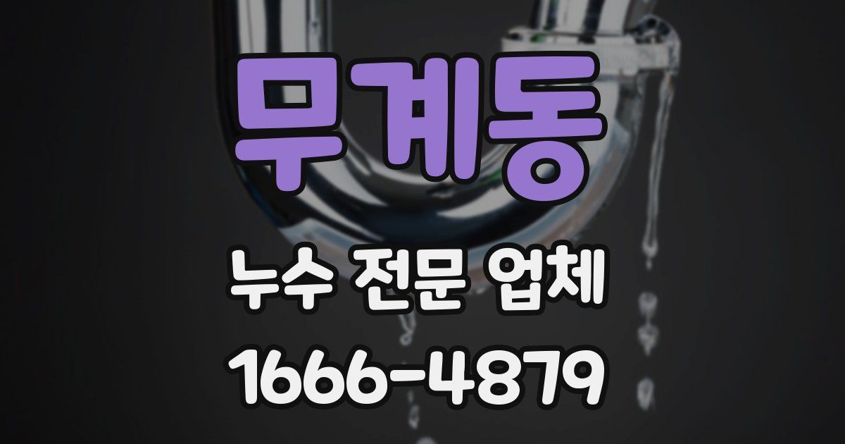 무계동 누수 전문 업체