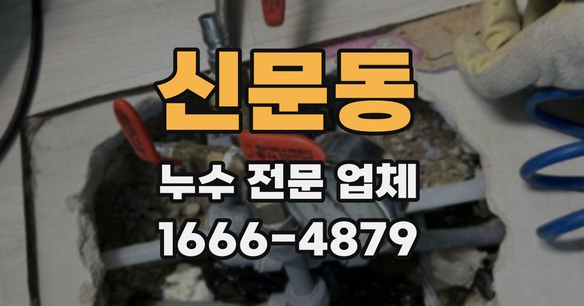 신문동 누수 전문 업체
