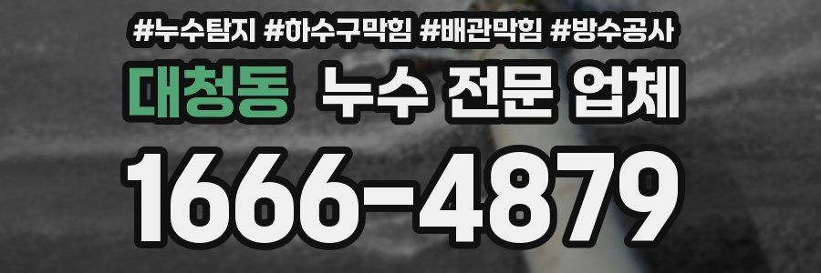 대청동 누수 전문 업체