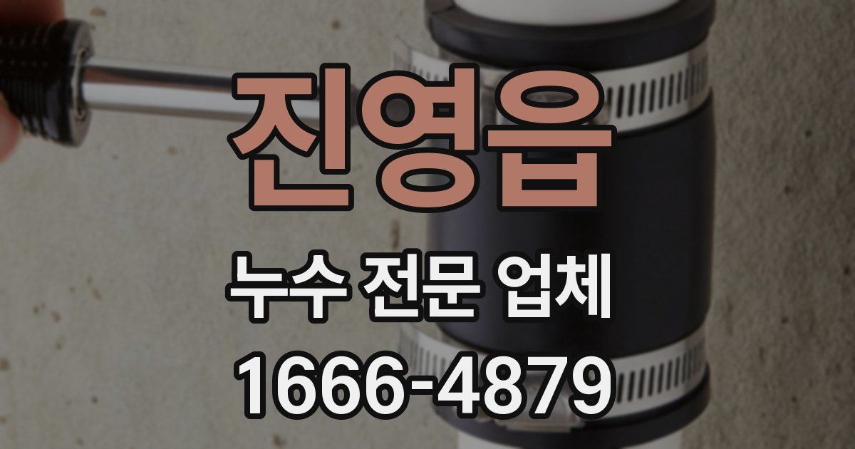 진영읍 누수 전문 업체