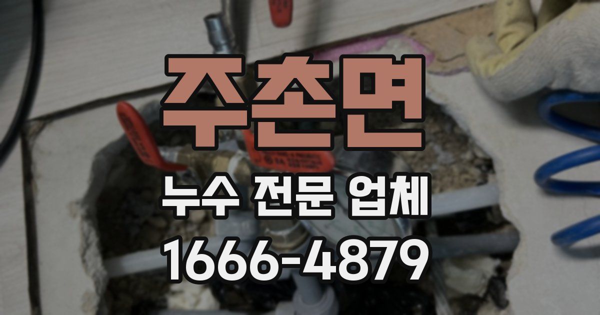 주촌면 누수 전문 업체