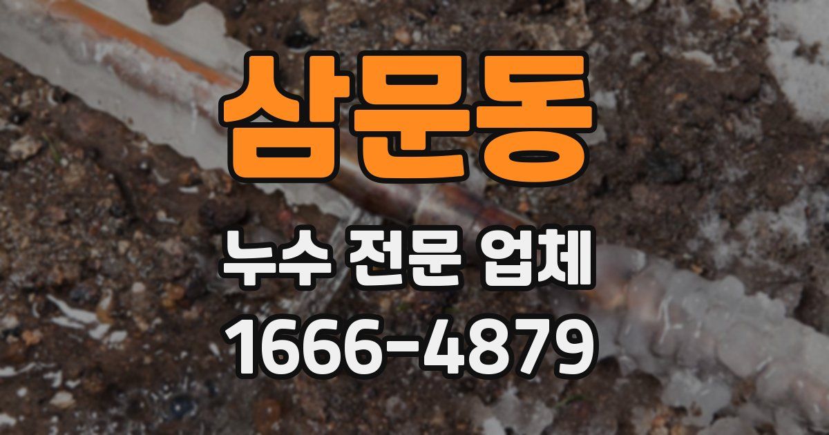 삼문동 누수 전문 업체