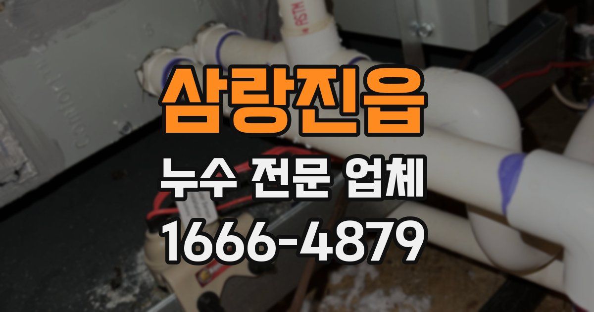 삼랑진읍 누수 전문 업체