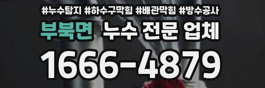 부북면 누수 전문 업체