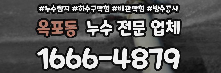 옥포동 누수 전문 업체