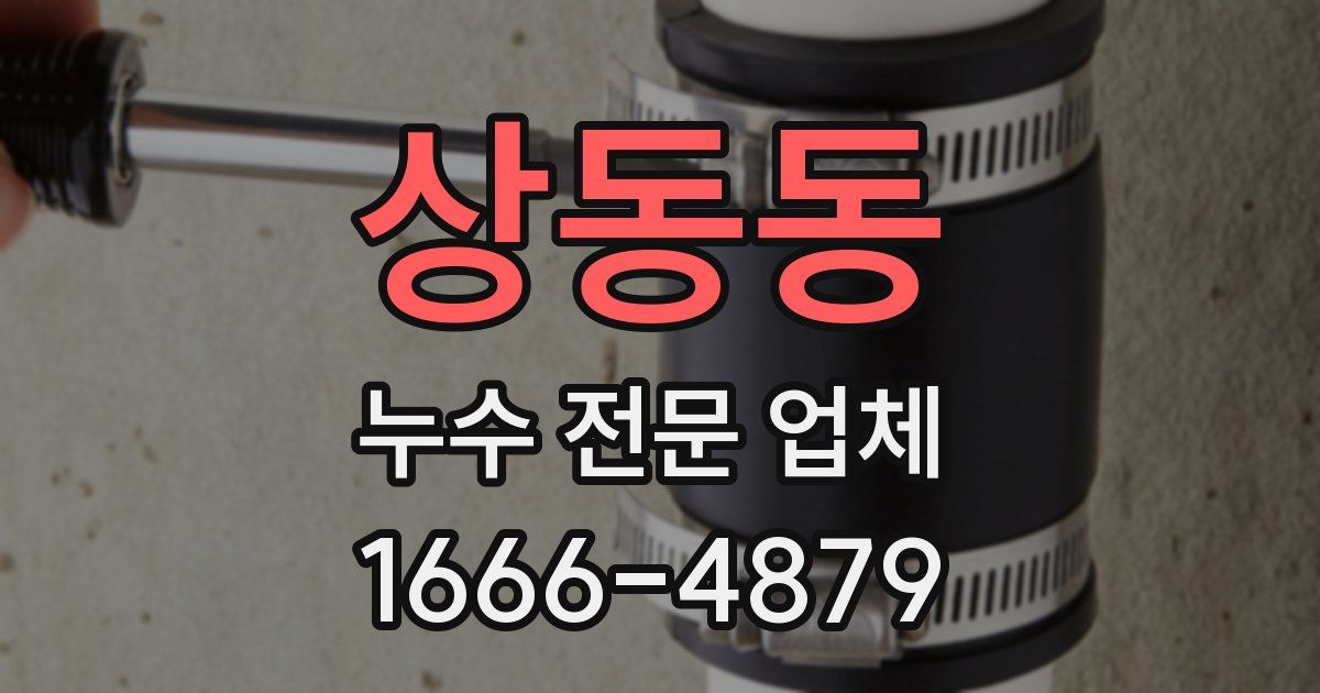 상동동 누수 전문 업체