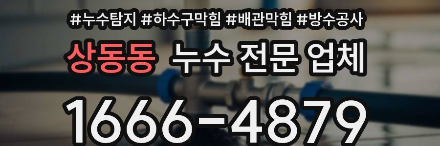 상동동 누수 전문 업체