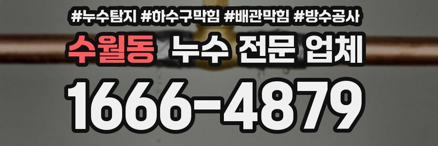 수월동 누수 전문 업체