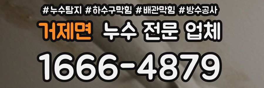 거제면 누수 전문 업체