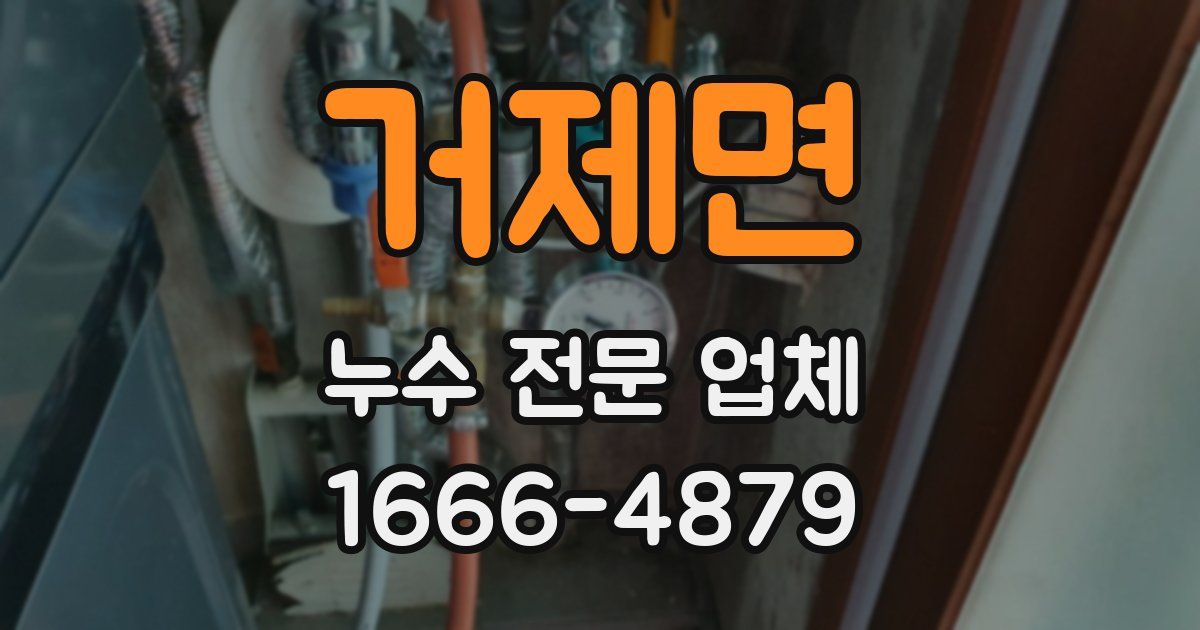 거제면 누수 전문 업체