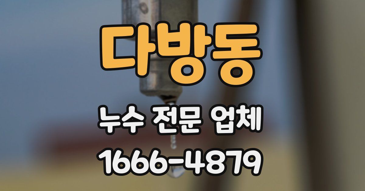 다방동 누수 전문 업체