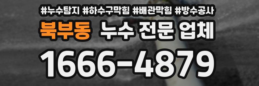 북부동 누수 전문 업체