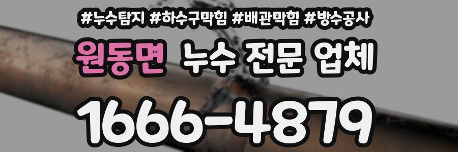 원동면 누수 전문 업체