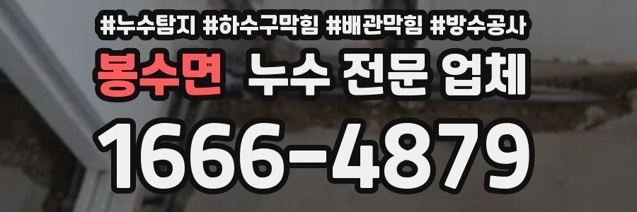 봉수면 누수 전문 업체