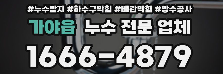 가야읍 누수 전문 업체
