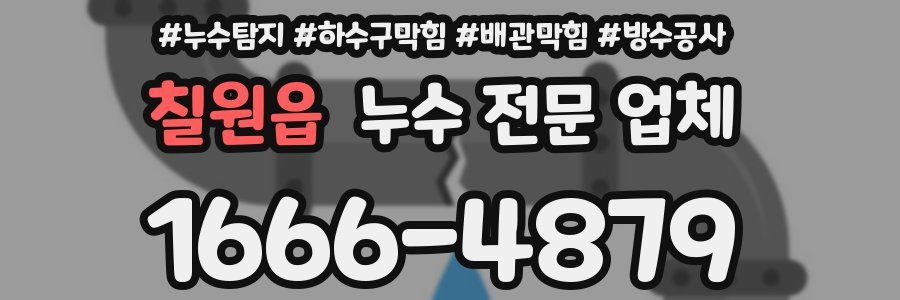 칠원읍 누수 전문 업체
