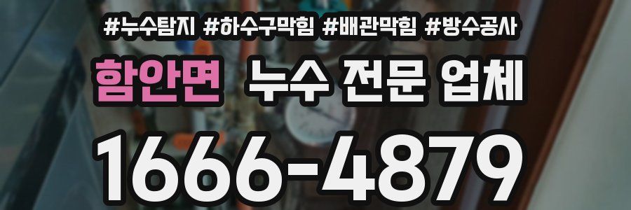 함안면 누수 전문 업체