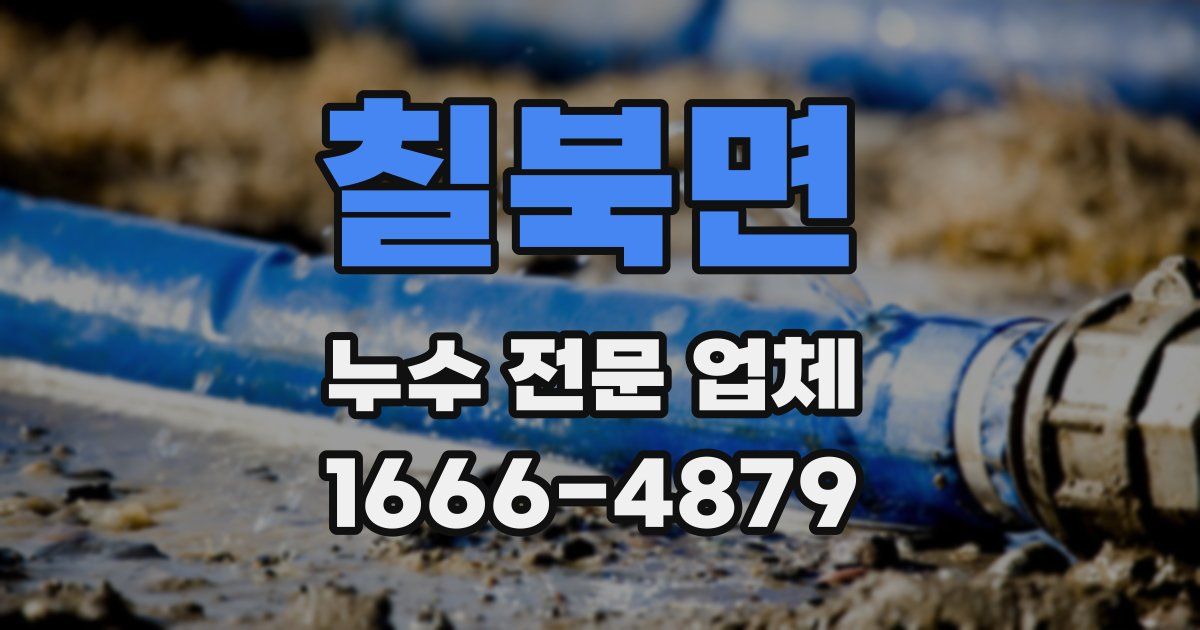 칠북면 누수 전문 업체