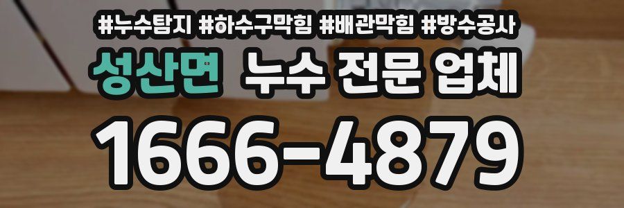 성산면 누수 전문 업체