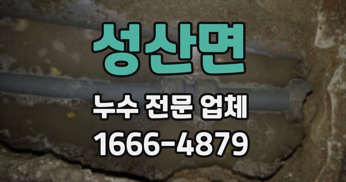 성산면 누수 전문 업체
