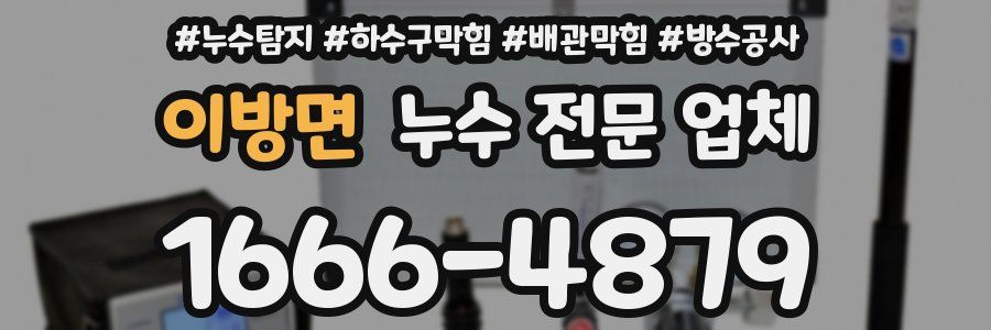 이방면 누수 전문 업체
