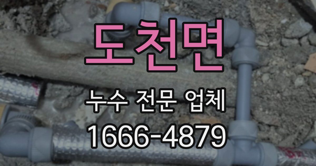 도천면 누수 전문 업체