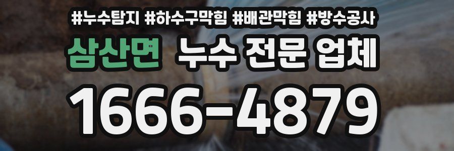 삼산면 누수 전문 업체