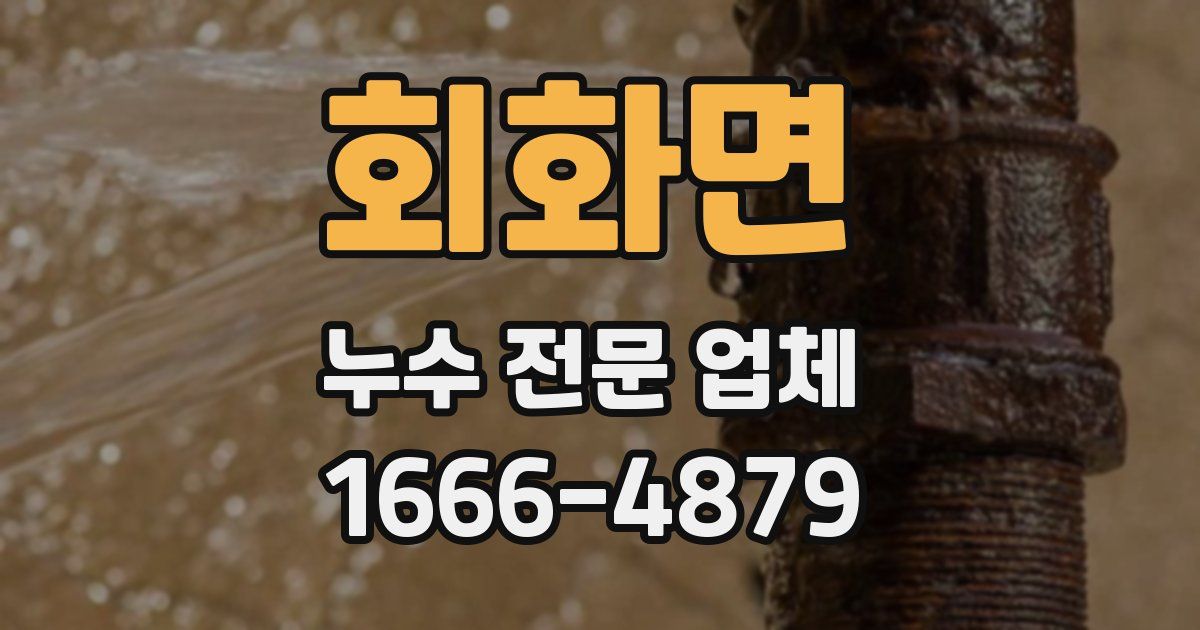 회화면 누수 전문 업체