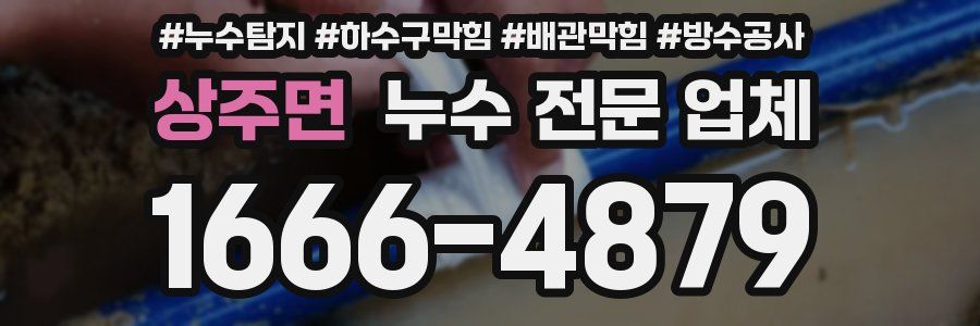 상주면 누수 전문 업체