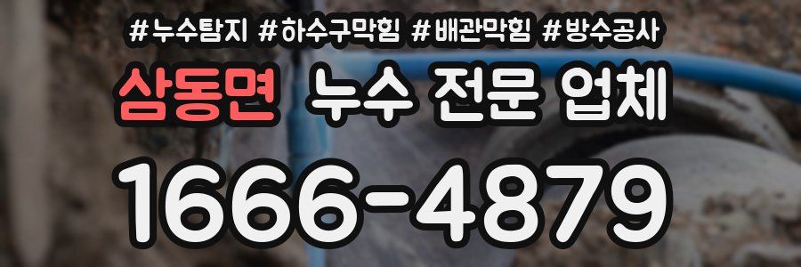 삼동면 누수 전문 업체
