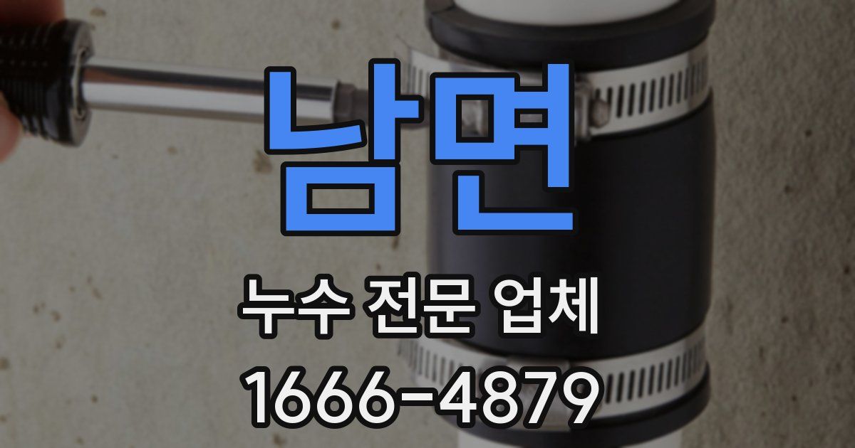 남면 누수 전문 업체