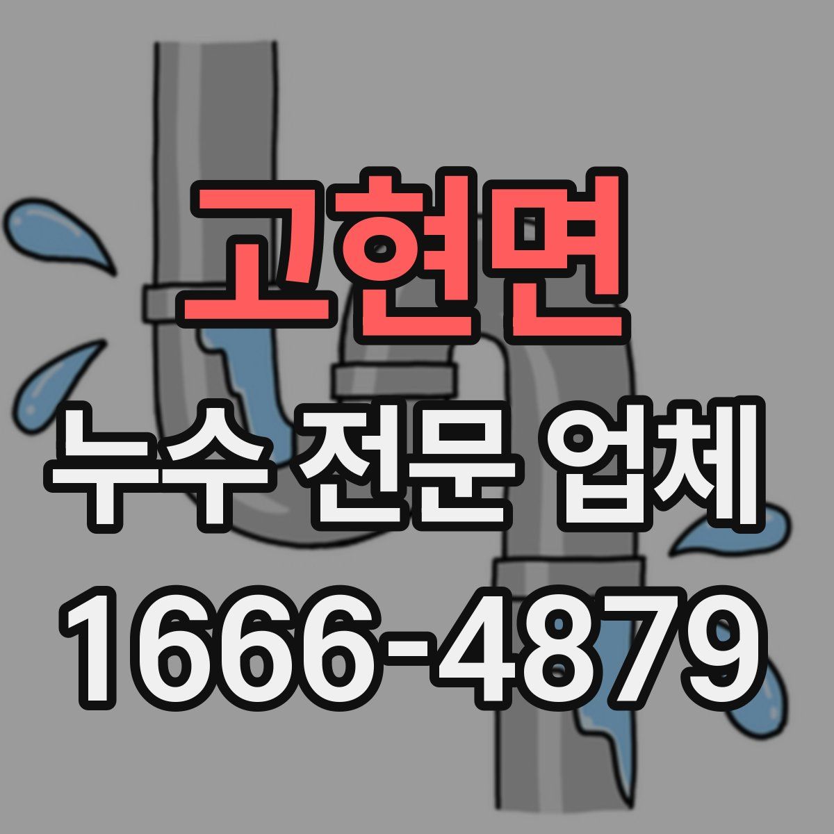 고현면 누수 전문 업체