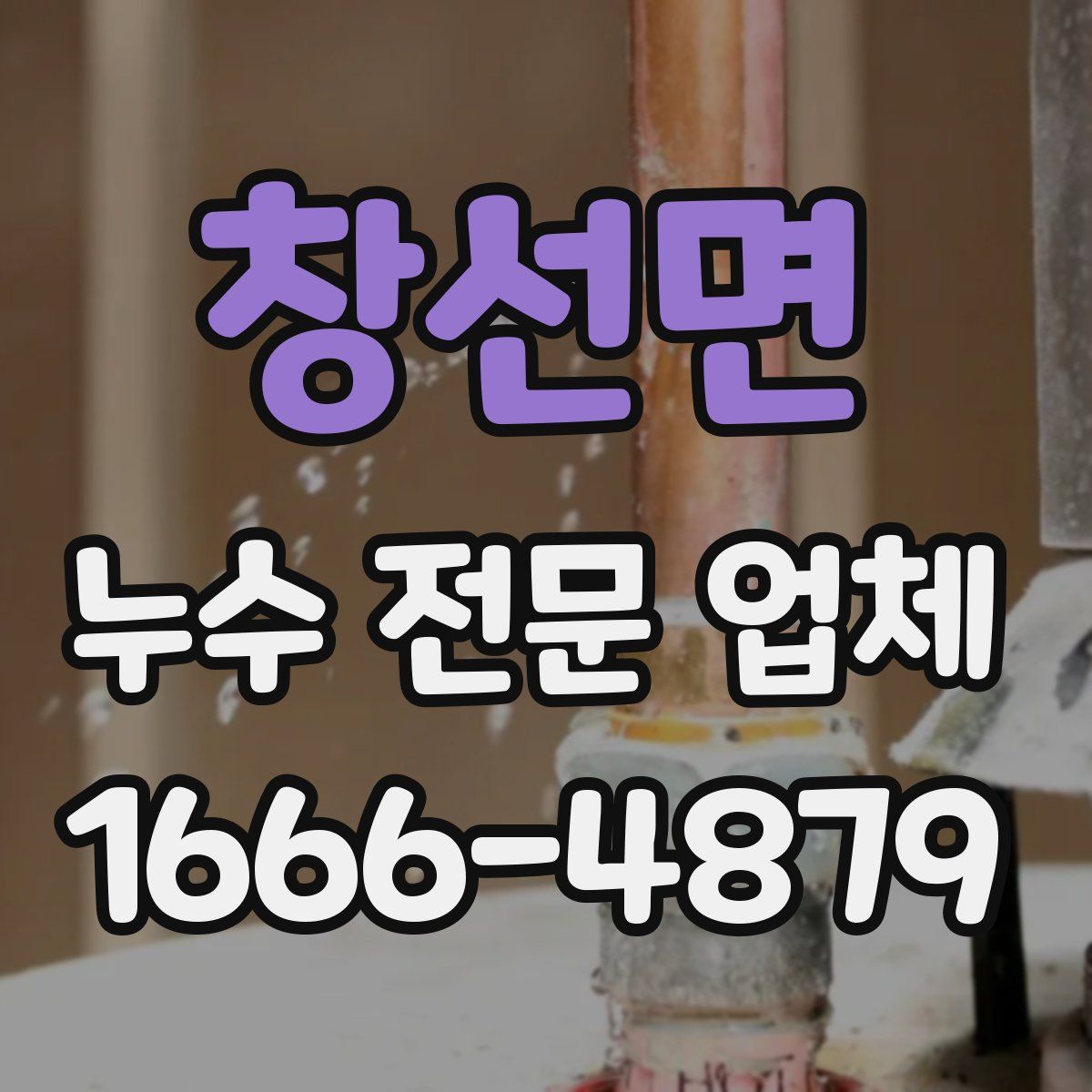 창선면 누수 전문 업체