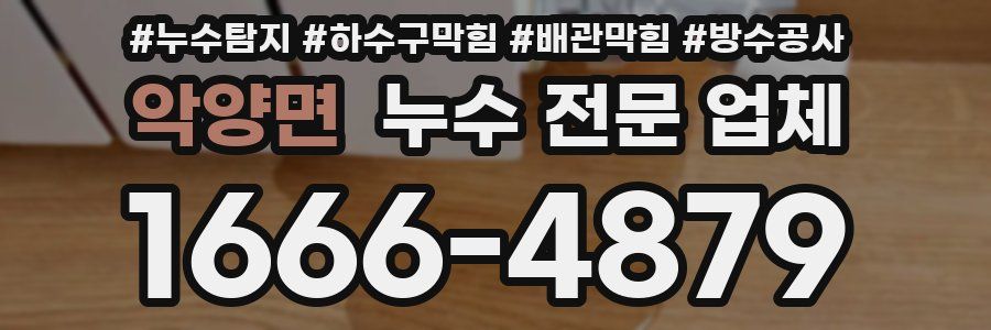 악양면 누수 전문 업체