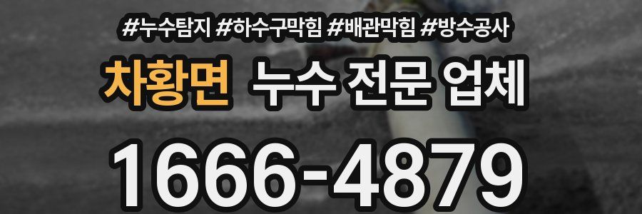 차황면 누수 전문 업체